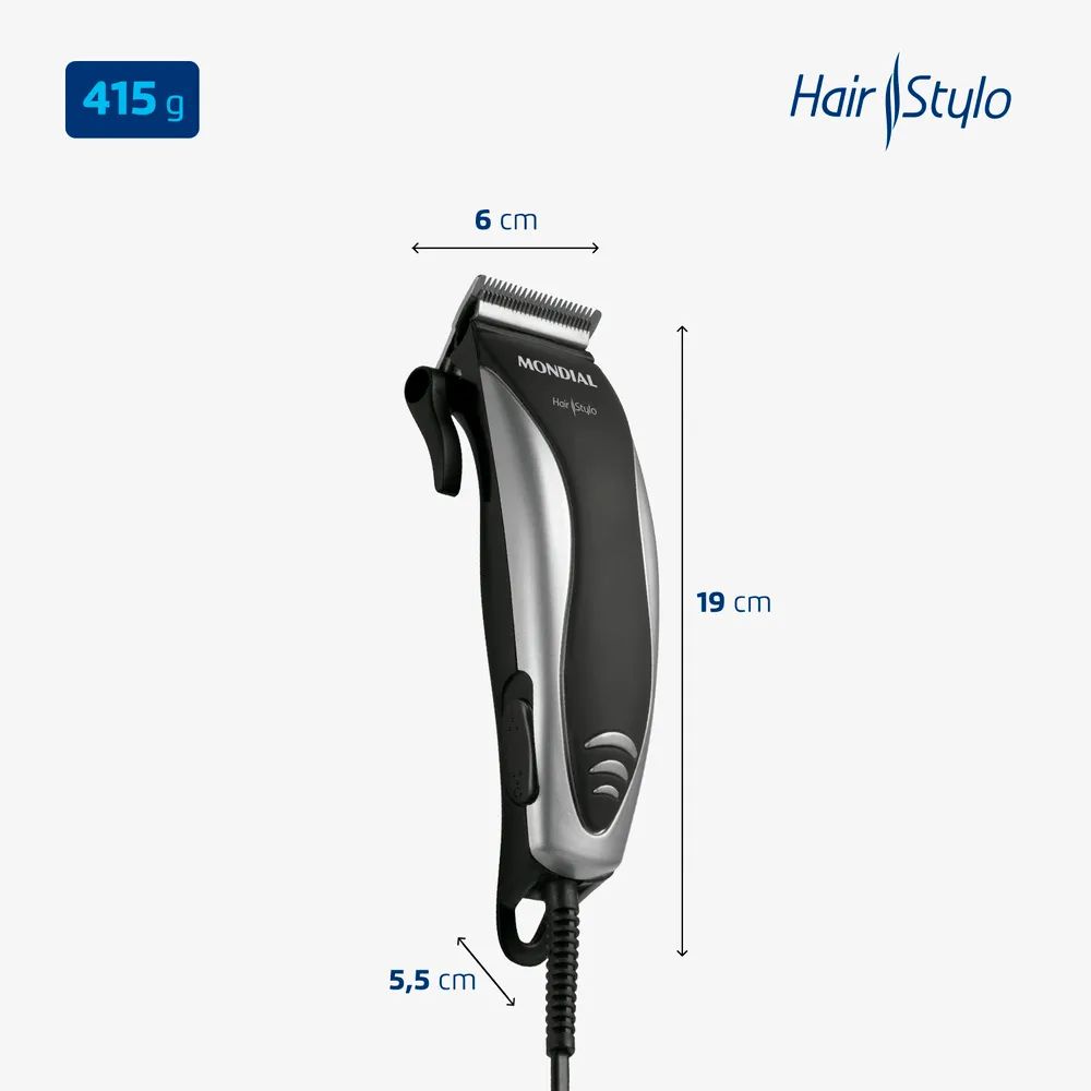 Máquina de Cortar Cabelo Mondial Hair Stylo CR-02 com 4 Pentes , , large image number 4
